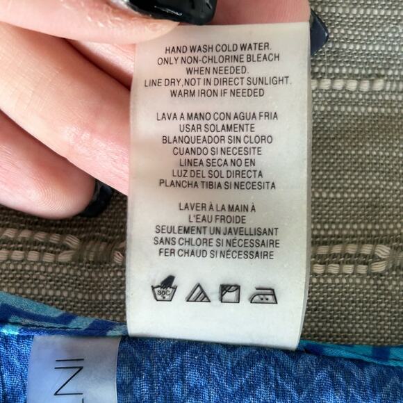 Into the bleu rod Beattie ombré blue beach cover up sheer size small swim - Picture 8 of 9